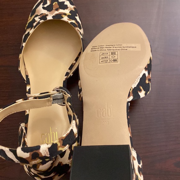 Cabi Kiki Shoes Women's Size 9 M Ankle Strap Leopard Animal Print Heels - Picture 5 of 6